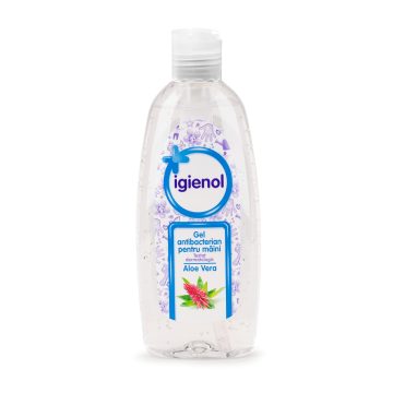 Gel antibacterian pentru maini Igienol Aloe Vera, cu capac, 200 ml