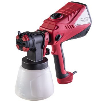 Pistol de vopsit Raider RD-SGC09, 600 W, debit 1.2l/min, rezervor 1000 ml