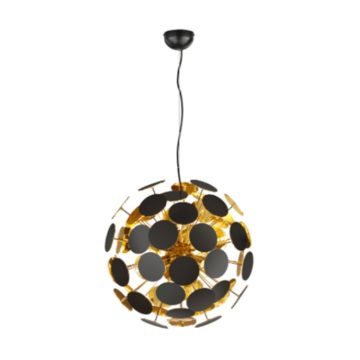 Pendul Discalgo, 6 x E14, 40W, H1500 X D 540 mm, negru mat + auriu
