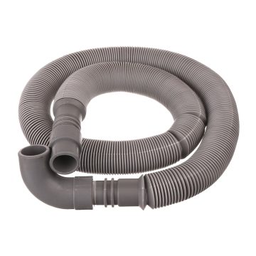 Furtun extensibil evacuare masina de spalat, homopolimer, gri, 3 m