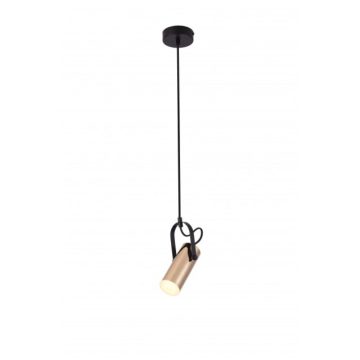 Pendul Raven 6429,1 x LED, 5W, 1200 X 140 mm, negru + auriu