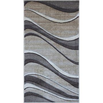 Covor modern Daffi 13001/120, polipropilena, model abstract bej-maro, 160 x 230 cm