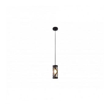 Pendul Oberon 5338, 1 x E14, 40W, 1200 x 100 mm, maro + ambra