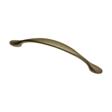 Maner Camaio din zamac, finisaj otel periat, L 160 mm, H 32,5 mm, 128 mm