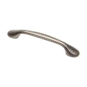 Maner Palermo din zamac, finisaj argint antichizat, L 159 mm, l 25 mm, H 23 mm, 128 mm