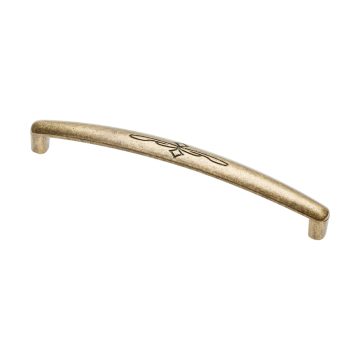 Maner Olbia din zamac, finisaj alama antichizata, L 136 mm, H 24 mm, 128 mm