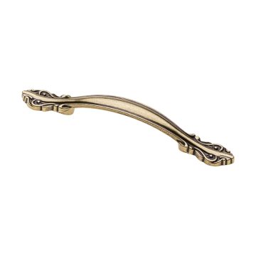Maner Werona pentru mobilier, zamac, aur antichizat, 96 mm, L 148 mm, H 24,5 mm