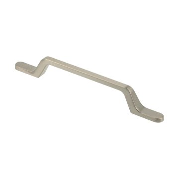 Maner Flavio din zamac, finisaj otel matuit, L 161 mm, 96 mm