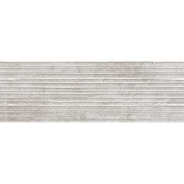 Faianta baie Kai Silver Lines Grey, gri, lucios, aspect de marmura, 75.5 x 25.5 cm