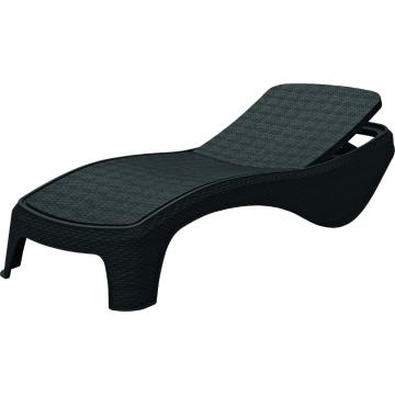 Sezlong gradina, Keter Atlantic, plastic, 197 x 74 x 36 cm, gri antracit
