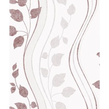 Tapet vinil Grandeco Fusion, A24103, maro/bej, model vegetal, 10 x 0.53 m