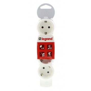 Bloc multipriza fara cordon Legrand 695009, 4x2P+T, alb