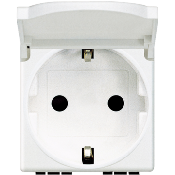 Priza cu capac Matix, Bticino AM5440/2, 2M, alb