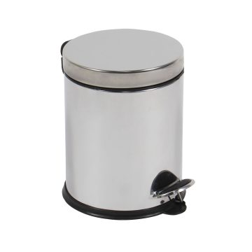 Cos de gunoi cu pedala Doruq, inox, argintiu, 3L