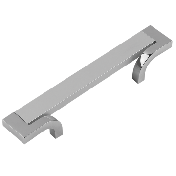 Maner din aluminiu cu terminatii FA5351 224 mm, crom/crom mat