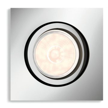 Spot patrat incastrat Philips Donegal, crom mat, 1 x 5.5 W, 90 X 90 mm