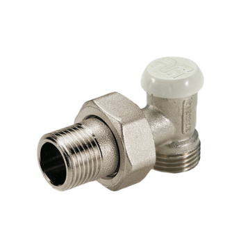 Robinet calorifer colt retur Tiemme, FE, alama, alb, 1/2 inch