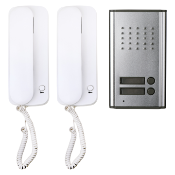 Kit interfon audio pentru 2 apartamente Emos H1086, montaj aparent