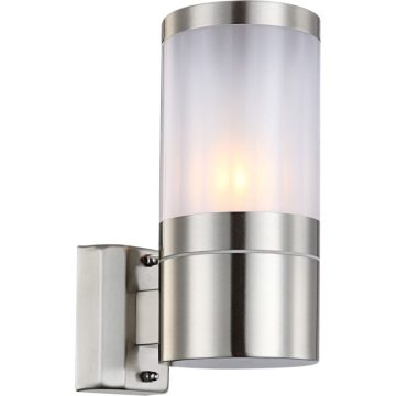 Aplica exterior Xeloo, inox, 1 sursa de iluminat, IP44, 1 x 60 W, 102 x 155 x 24 mm