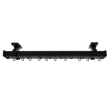 Sina aluminiu, negru mat, lungime 400 cm, accesorii incluse
