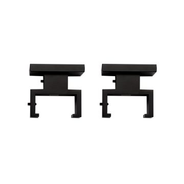 Consola pentru sina cu fixare pe tavan, metal, negru, mat