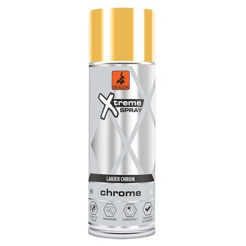 Vopsea spray de tip lac decorativ Dragon Xtreme Crom, auriu, lucios, interior/exterior, 400 ml