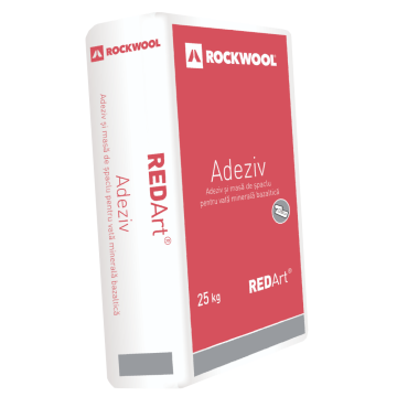 Adeziv si masa de spaclu vata bazaltica, Rockwool REDart, interior/exterior, 25 kg