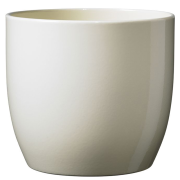 Masca ghiveci SK Basel, ceramica, crem, 0.5 kg, diametru 13 cm, 12 cm