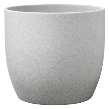 Masca ghiveci SK Basel, ceramica, gri stone deschis, 1.446 kg, diametru 19 cm, 18 cm