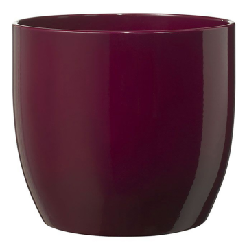 Masca ghiveci SK Basel, ceramica, visiniu/ciclam, 2.29 kg, diametru 25 cm, 23.5 cm