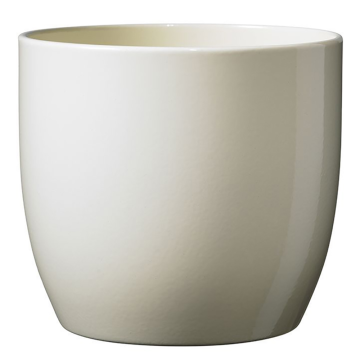 Masca ghiveci SK Basel, ceramica, crem mat, 2.29 kg, diametru 25 cm, 23.5 cm