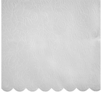 Fata de masa Orinda, model jaquard floral, poliester, ecru/crem, 150 x 200 cm