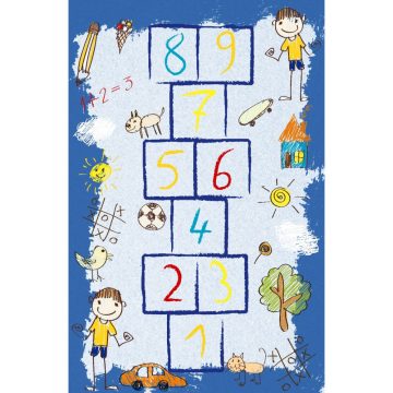 Covor copii Kids Hops, model cu sotron, poliester, 70 x 140 cm