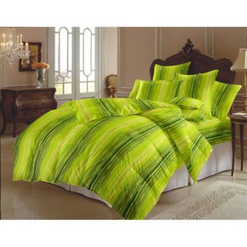 Lenjerie pat 2 persoane Somnart Ultrasleep-06, bumbac 100%, 4 piese, verde