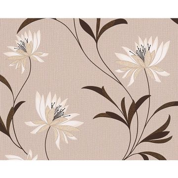 Tapet Atlanta 957201, crem, maro, model floral, 10 x 0.52 m