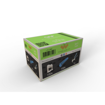 Set nivelare S System Leveling 1 mm, 100 clipsuri + 100 pene + cleste