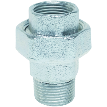 Olandez Gebo, fonta zincata, filet interior-exterior, 1 1/4 inch