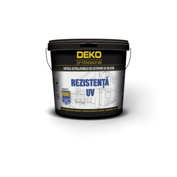 Vopsea lavabila exterior Deko V8067, alb, cu silicon, 2.5 l