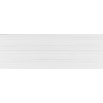 Faianta baie Kai White Lines, alb, mat, uni, 75.5 x 25.5 cm