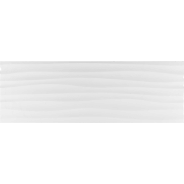 Faianta baie Kai Onda, alb, mat, uni, 75.5 x 25.5 cm