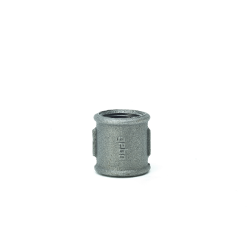 Mufa egala Gebo, filet interior-interior, fonta neagra, 1 1/2