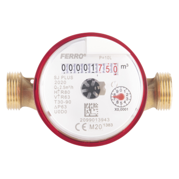 Contor de apa calda Ferro SJ15ACPLUS, monojet, 1/2, protectie magnetica