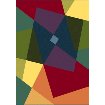 Covor Kolibri 11486/125, 100% polipropilena friese, model geometric multicolor, 160 x 230 cm