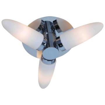 Aplica pentru baie HL893, metal,  3 x 40 W, E14, alb, 411 mm