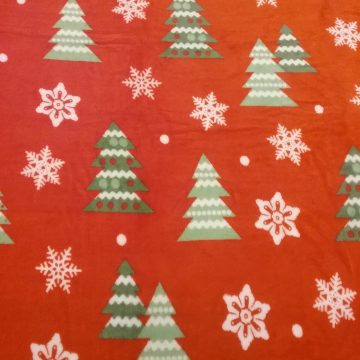Patura Coral Xmas , poliester microflanel, rosu, 125 x 150 cm