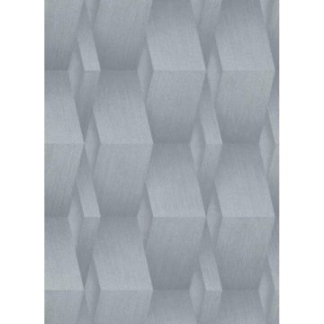 Tapet modern Erisman 1004610 3D, vinil, aspect geometric, gri, argintiu, 53 cm x 10.05 m