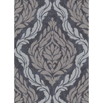 Tapet modern Erisman 1006037, negru, vinil cu efect texturat, 53 cm x 10.05 m