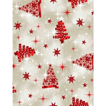 Napron Chris Feeling, imprimeu cu brazi si stelute, 140 x 40 cm