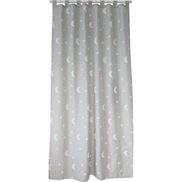 Draperie Stars, poliester, gri, 140 x 245 cm