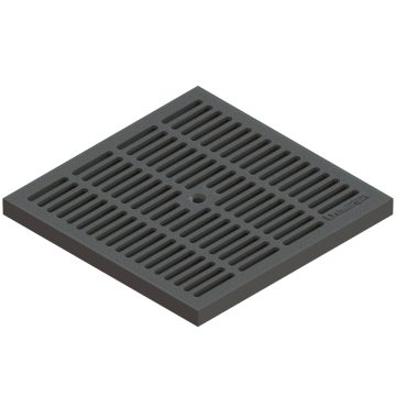 Gratar camin pluvial, polipropilena, clasa A15, 300 x 300 mm, negru